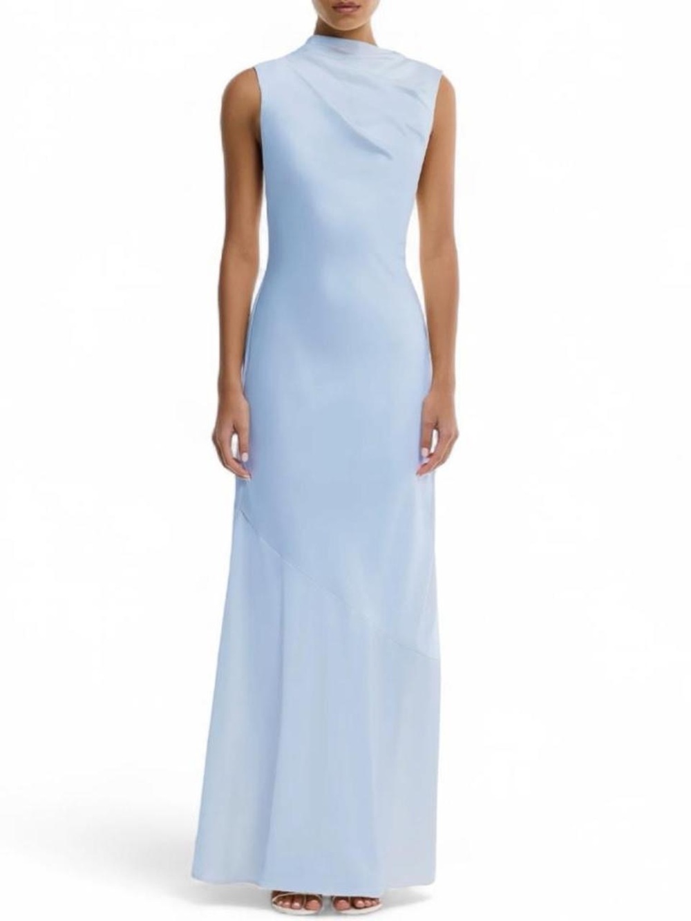 Significant Other light blue Lana open back maxi dress